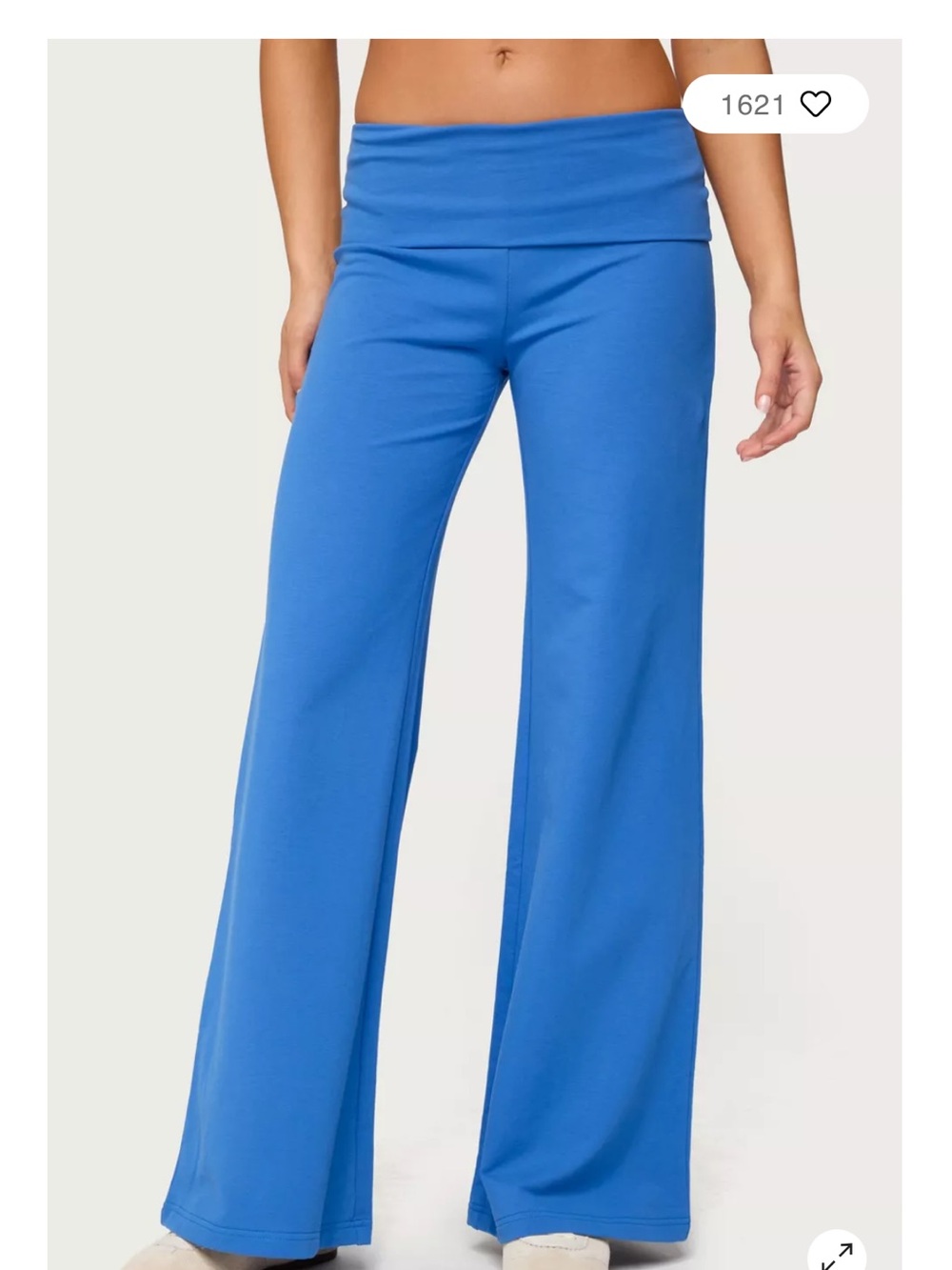 Urban outfitter size large Women’s Fold-Over Waist Pants — Blue